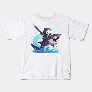 reaper ride shark Kids T-Shirt